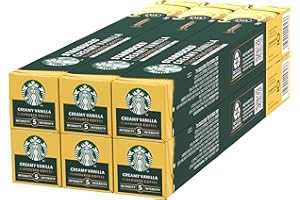 ‎STARBUCKS STARBUCKS Creamy Vanilla od Nespresso, Kapsułki z kawą aromatyzowaną Blonde Roast, Opakowanie 6 x 10 sztuk (60 Kapsułki)