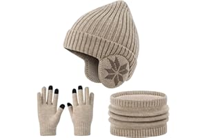 Cheerful Mario 3-8 Ans Packs Bonnet et écharpe Enfant Garçon Bonnet Avec Cache oreilles Chaud Cache cou Enfant