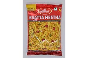 SARAS FLAVOURS OF ASIA Haldiram's Khatta Meetha 200G (Pack of 2) | Sweet & Spicy Indian Snack Mix | Perfect Tea-Time Treat | Traditional Namkeen