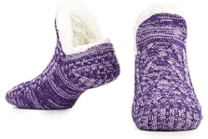 CityComfort Women Slipper Socks, Fluffy And Warm Fleece Lined Anti Slip Socks