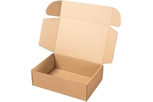 packer PRO Pack 25 Cajas Carton Envios Automontables para Ecommerce y Regalo Kraft, Mediana 34x23,5x11cm
