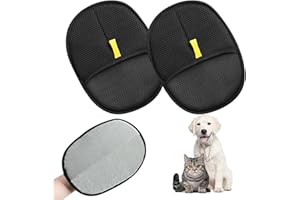 CXYP 2 Stück Fellmagnet, Doppelseitige Fellhandschuhe, Remover Katzenhandschuh, katzenhaarentferner Kleidung, Doppelseitige Fellhandschuhe Katze Pet Grooming Gloves