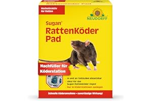 Neudorff Sugan przynęta na szczury. Gotowa do użycia przynęta na porcje o długotrwałym działaniu do skutecznego i bezpiecznego zwalczania szczurów. Do stosowania tylko w stacjach z przynętami w