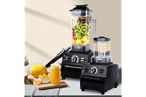 HOMRIA-APPLIANCE Blender Smoothie Maker, 3200W Multi-Function Blender, Food Grinder, Two Size Cups, 2L, 10 Adjustable Speeds, Comes with 6 Stainless Steel Blades, Up to 48000 RPM