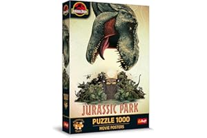Trefl Premium Plus Quality - Puzzle Jurassic Park: Movie Posters - 1000 Elementów, Seria Układanek z Ulubionymi Bohaterami, Idealne Dopasowanie Elementów, dla Dorosłych i Dzieci od 12 lat