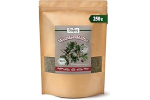 ‎BIOJOY Biojoy BIO-Weißdorn-Tee (250 g), Weißdornblätter geschnitten, Hawthorn Tea (Crataegus Monogyna)