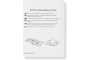 MODULOR Sacchetti di laminazione a freddo autoadesivi, film di laminazione in PET per sigillare e proteggere foto, menu ecc. senza macchina laminatrice, set di 10, ciascuno 117 mm x 160 mm per A6, trasparente