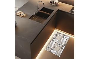 CREARREDA Tappeto Cucina Mordibo Antiscivolo Lavabile Antimacchia, Passatoia Cucina Assorbente Made in Italy, Runner Cucina Tappetino Multiuso in Gomma Porosa Ideale per Ingresso, Bagno e Doccia