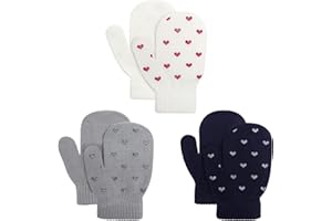 BONU Guanti per bambini - Guanti Elastici Caldi Invernali Guanti Elasticizzati Unisex per Ragazzi e Ragazze di 1~4 anni