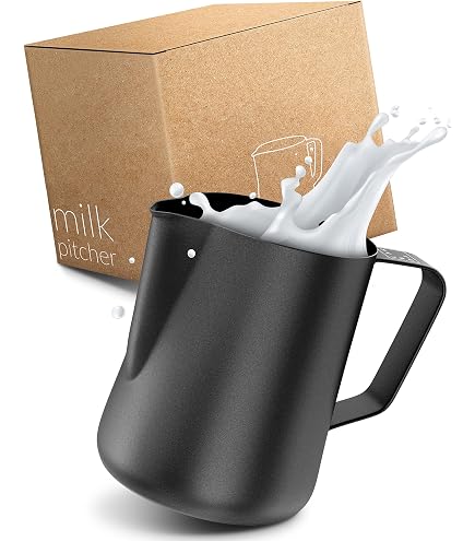 bonVIVO Pichet À Lait Inox Muvo Finition Cuivre, Pot Pour Mousse De