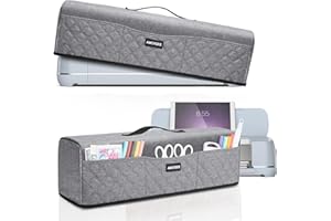 AMOIGEE Doppellagige Tragetasche für Cricut Maker 3, Cricut Maker, Explore Air 2, Explore 3, Stanzmaschine, Tragetasche mit Schneidematten-Tasche, Aufbewahrungstasche für Cricut-Zubehör und