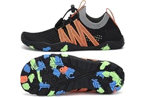 SAGUARO Buty do wody dla chłopców i dziewczynek oddychające buty do wody antypoślizgowe kapcie plażowe buty do pływania na basenie buty do pływania surfingu wodnego, rozmiar 24-36 EU