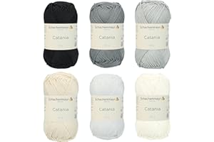 SCHACHENMAYR SINCE 1822 Schachenmayr Catania, Set schwarz weiss mix Fils À Tricoter