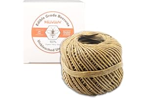 MILIVIXAY Hemp Wick with Natural Beeswax Coating, Edible Grade Beeswax, 200 FT Spool, Standard Size (1.0mm),Unbleached, Un-Dyed and 100% Organic.