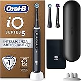 Oral-B Spazzolino Elettrico Ricaricabile iO 5N, Sensore di Pressione, Intelligenza Artificiale, 5 Modalità di Spazzolamento, 