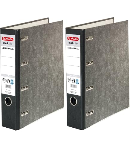 Office Doppelordner, 2x DIN A5 Quer, Rückenbreite 80 Mm