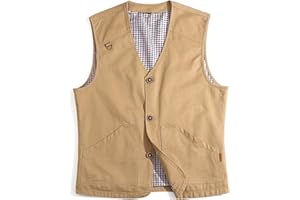 MeiLayM Hombres Al Aire Libre Chaleco Ligero Pesca de Algodón Chaqueta Casual Multi Bolsillo Chaleco Sin Mangas Respirable Trabajo Chaleco Cámping Fotografía Viajes