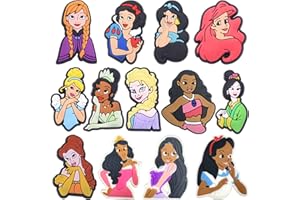 Ubephant Princesse Charmes de Chaussure, Pins pour Chaussure Princesse, 13Pcs Deco Chaussure Princesse Accessoires Chaussure Charms Cadeaux D'anniversaire Cadeaux de Fête pour Enfants