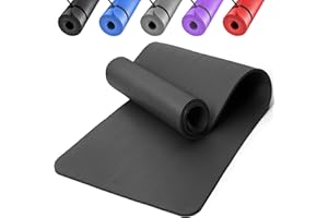 ROMIX Yoga Mat, 15 MM Extra Thick Foam Exercise Mat, 180x60cm Multi Purpose Non Slip Gym Mats with Carry Bag and Strap, Ideal Pilates Workout Mats for Women Men Gymnastics Home and Outdoor Fitness