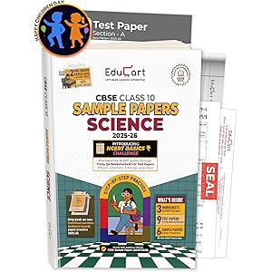 Educart CBSE Sample Paper Class 10 2025-26 Science (Introducing exclusive step-by-step new practice concept on 2026 pattern) 