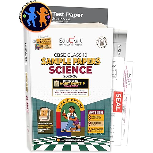 Educart CBSE Sample Paper Class 10 2025-26 Science (Introducing exclusive step-by-step new practice concept on 2026 pattern) 