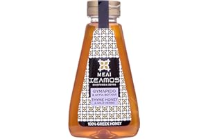 Helmos Entreprise Apicole Miel Grec de Thym & des Herbes Sauvages Bouteille de PET 250 g (Paque de 2)
