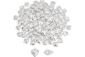 UNICRAFTALE Ciondolo Cuore 304 Ciondoli In Acciaio Inossidabile Ciondoli Cuore Piccolo Foro Metallo Charms per Bracciali Fai Da Te Creazione di Gioielli