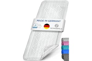 Schwanfeld® [91 x 36 cm] Bath Mat [Extra Safe] - Includes Extra Strong Suction Cups - Bath Mat Non-Slip BPA Free - Non-Slip Bath Mat (Made in Germany) - Safe Non-Slip Bath Mat