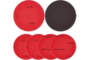 AMIJOUX Patins de Ponçage de Bowling 6 pièces Kit de Polissage de Resurfaçage pour Patins de Ponçage de Bowling Kit de Nettoyage Power Bowling Ball (Noir et Rouge 500 1000 2000 2500Grit)