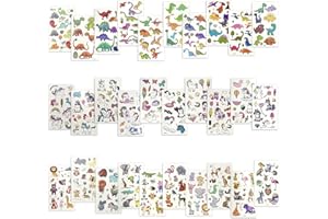 CQQNIU 30 pezzi tatuaggi temporanei per bambini adesivi tatuaggio finto con tema animale dinosauro, ragazzi ragazze festa di compleanno di natale regalo riempitivi per feste