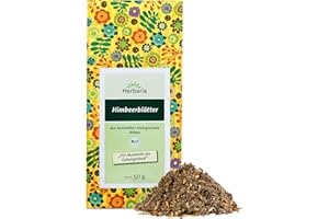 ‎HERBARIA Herbaria Himbeerblätter Tee bio 50g – loser Bio-Kräutertee – Bio-Himbeerblättertee lose – Bio-Himbeerblätter getrocknet und grob geschnitten – für natürlich guten Teegenuss