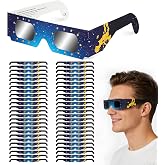 QIWEI QW-SOZ1 Solar Eclipse Glasses, EN ISO 12312-2 Certified, Safe Sun Visors for Direct Sun Observation, High Definition Fi