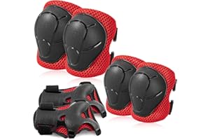 BOSONER - Rodilleras para niños/niños, Coderas, Conjunto de Equipo de protección para Patines, Ciclismo, BMX, Bicicleta, monopatín, Patinaje en línea, patineta, Montar Deportes