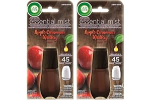 AIRWICK Air Wick Essential Mist Air Freshener Refill - Apple Cinnamon Medley - Net Wt. 0.67 FL OZ (20 mL) Per Refill - Pack of 2 Refills