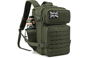 QT&QY Military Tactical Backpacks for Men Army Molle Daypack 25L/35L/45L Lage 3 Day Bug Out Bag Camping Hiking Rucksack with Bottle Holder