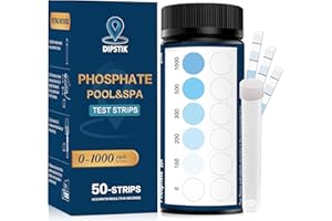 DIPSTIK Phosphate Test Kit for Pool,50 Strips Phosphate Test Strip Quick and Accurate Swimming Hot Tub and Spa Water Testing