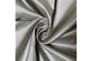 KSQP Tissu Anti Ondes Électromagnétiques Anti-rayonnement Faraday EMF RFID - Barrière Électromagnétique DIY pour Téléphone Portable, Ipad - Argent 2m