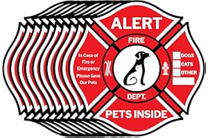 CLEVER SIGNS Pet Alert Sticker, Double-Sided 10 Decals, Rescue Pet Decals, Pet Alert Stickers for House Home Window Pet Door-Emergency Pet Kit, UV Resistant-Waterproof