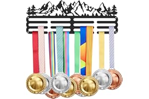SUPERDANT Mountain Forest Porte Medaille Sports Porte Médaille Mural Porte Médaille à Suspendre Support Medaille Récompenses Porte-Ruban de Sport Affichage Tenture Murale Athlète Cadeau