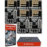 AZDelivery 5 x Modulo 2,4 GHz compatibile con NRF24L01 Wireless compatibile con Arduino, ESP8266 e Raspberry Pi incluso un E-