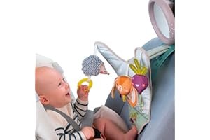 Taf Toys - Urban Garden in-Car Play Centre Parent and Baby's Travel Companion, Keeps Both Relaxed While Driving. Car Activity Centre with Mirror to Watch Baby from Driver's Seat, from Birth