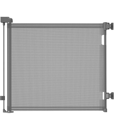 Mesh Haustiergitter 110x78cm - Einziehbarer Sicherheitszaun Für Treppen & Türen