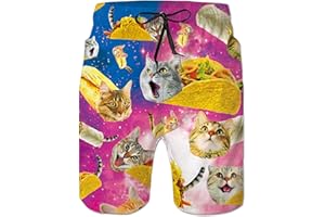 Loveternal Hombre Pantalones Cortos de Playa Secado Rápido Bañador Estampado Beach Shorts