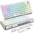 VGN GAMEPOWER K75 PRO 75% Custom Mechanical Keyboard with Knob & Transparent Keycap,Gasket Mounted TKL 82Keys Hot Swap Keyboard,Support QMK/VIA,2.4Ghz/BT5.0/USB-C Wired,Custom RGB,EVA Foam,for Win/Mac