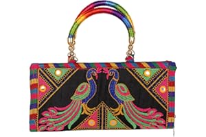 Craft Trade Pochette da donna artigianali - Mini borsa a tracolla ricamata a mano Rajasthani da donna per regali di festa di nozze