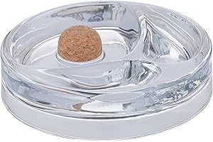 GERMANUS Pipe ashtray with knocker and pipe tray made of glass