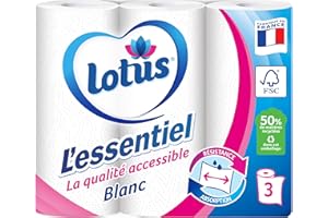 Essuie-Tout LOTUS L'Essentiel - x3 rouleaux