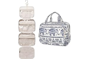 Narwey Bolsa de Aseo Bolsa de Maquillaje de Viaje Organizador de Cosmético para Mujeres y Niñas (Elefante(Mediano))