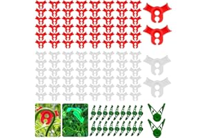Supporto per Piante,TAIZER 120PCS Sostegno per Piante Rampicanti Plant Training Biege Clips Clip Piegatrici per Piante Clip per Allenamento Basso Stress Supporto per Stelo Delle Piante Clip per Piante