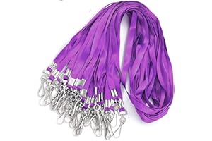Bird Fiy Badge Lanyards for ID Name Badge Holder/Name Tags (50Pcs, Purple)